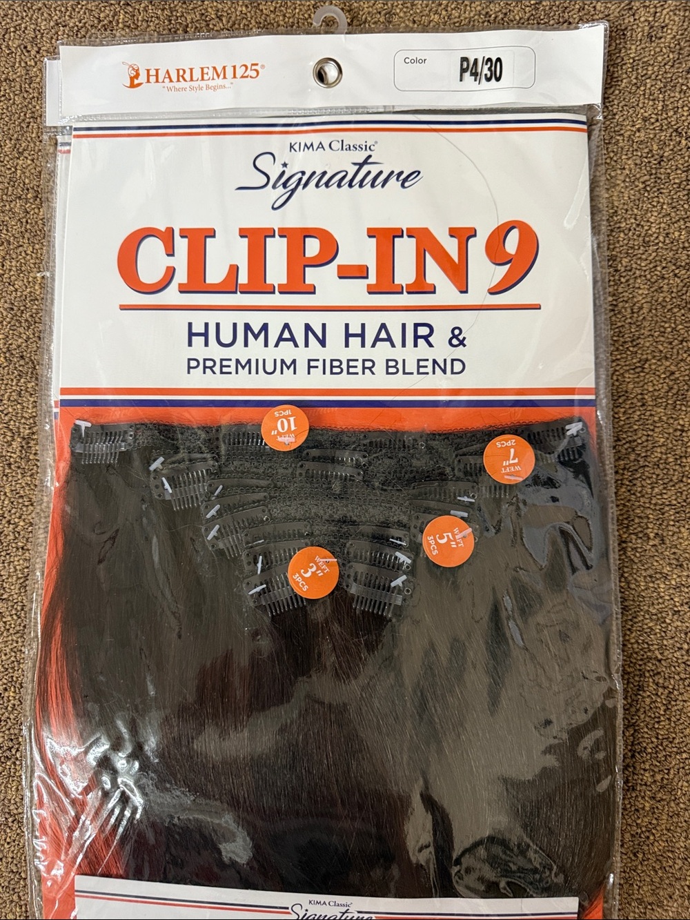 Signature Clip-In 9 Human Hair & Fiber Blend – Black (P4/30)